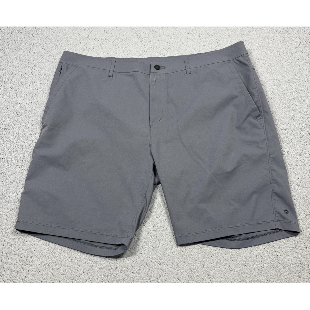 Public Rec Shorts Mens 40 Gray Chino Microfiber Stretch Casual 8 Inseam